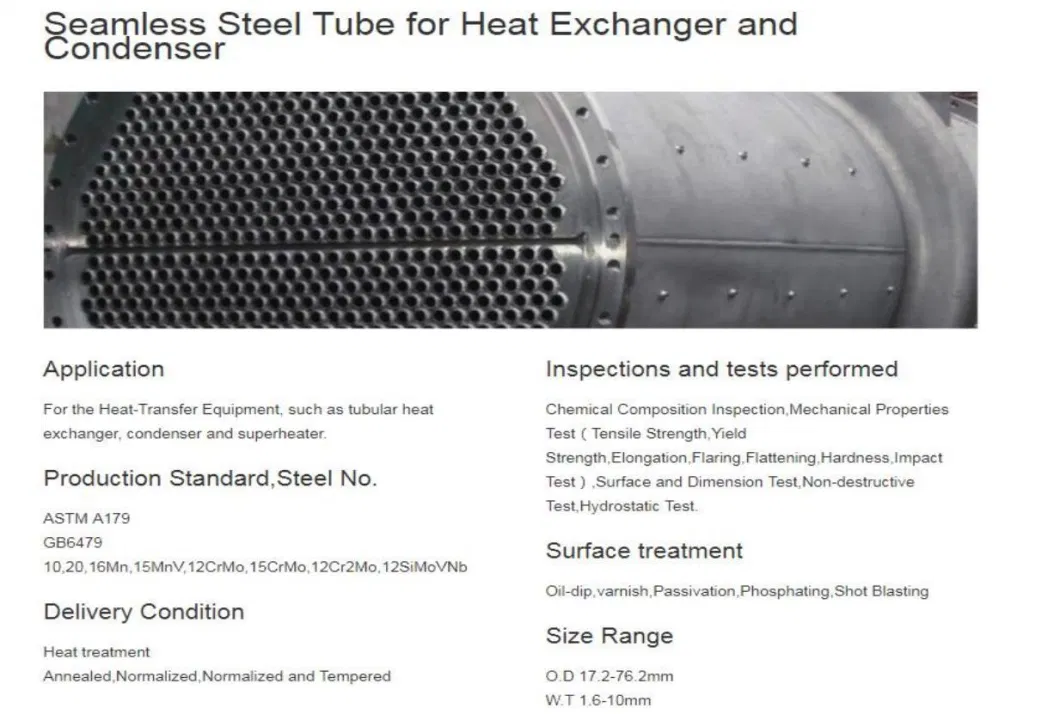 U Bend Steel Tubing Piping for Heat Exchanger Boiler Tube Heat Transfer System, Stainless Carbon Steel Pipe